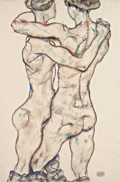 Embracing Nude Girls by Egon Schiele