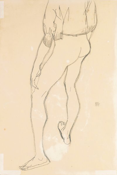 Standing Male Nude by Egon Schiele