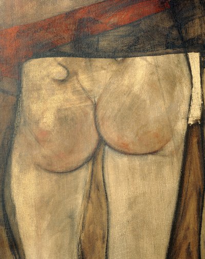 Female Nude with Shoulder Cloth, Fragment by Egon Schiele