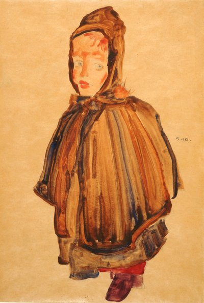 Woman with Bonnet by Egon Schiele