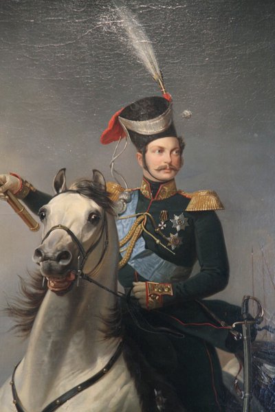 Portrait of the Tsesarevich Alexander Nikolaevich on Horseback, 1850s by Egor Botman