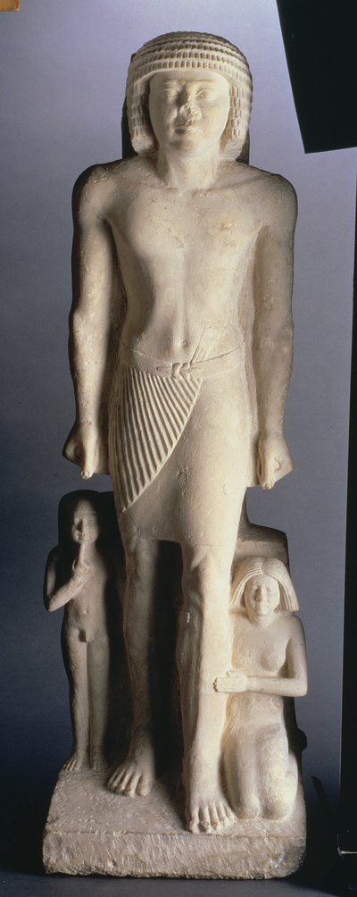 Family Group, possibly from Saqqara, Old Kingdom, Late 5th to early 6th Dynasty by Egyptian