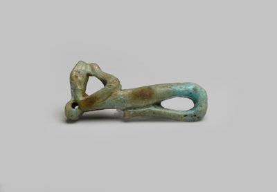 Figure of a serpent god, possibly from El Hiba by Egyptian