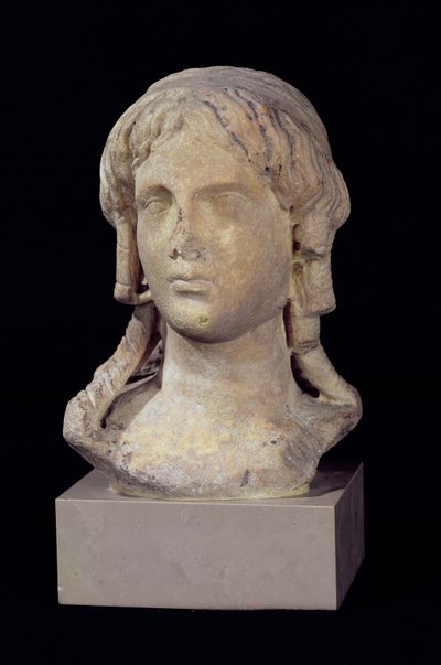 Head of Berenice I or Cleopatra I, Ptolemaic Period by Egyptian