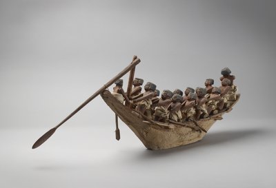 Model funerary boat, from Beni Hasan, probably Middle Kingdom by Egyptian