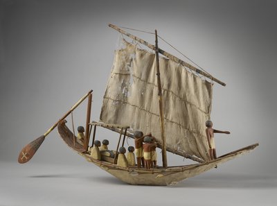 Model Funerary Boat, from Beni Hasan, Probably Middle Kingdom by Egyptian