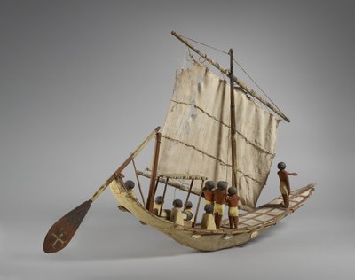 Model funerary boat, from Beni Hasan, probably Middle Kingdom, c.2060-1786 by Egyptian