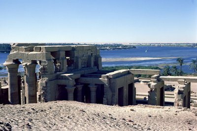 View of the Roman and Ptolemaic Double Temple of Sobek and Haroeris on the River Nile by Egyptian