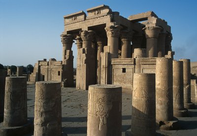 View of the Roman and Ptolemaic Double Temple of Sobek and Haroeris on the River Nile by Egyptian