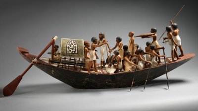 Model Sporting Boat from the Tomb of Meketre, c.1981-1975 B.C. by Egyptian 12th Dynasty