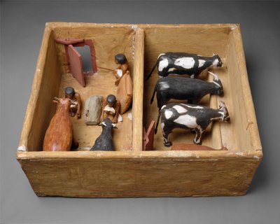 Model of a Cattle Stable from the Tomb of Meketre by Egyptian 12th Dynasty