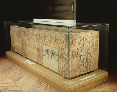 Sarcophagus of Nakhti, chancellor during the reign of Sesostris I (c.1956-c.1911 BC) from Assiut, Middle Kingdom by Egyptian 12th Dynasty