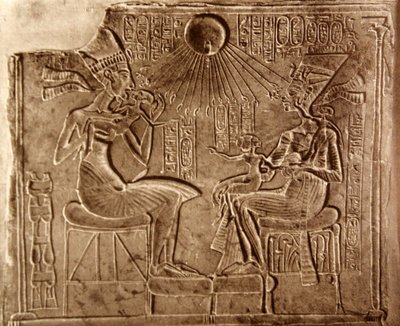 Akhenaten and His Family, from Akhetaten by Egyptian 18th Dynasty