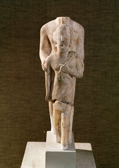 Amun protecting Amenhotep III (1382-44 BC) from the Temple of Amun, Karnak by Egyptian 18th Dynasty