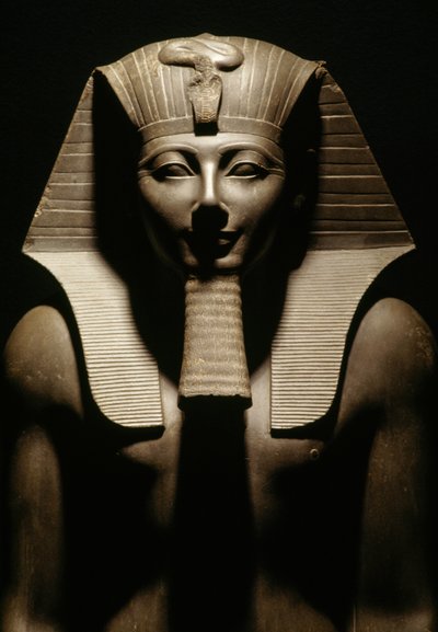 Basalt Statue of Thutmose III, Detail by Egyptian 18th Dynasty