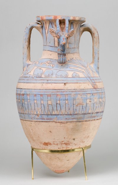 Blue-Painted Ibex Amphora from Malqata, c.1390–1353 BC by Egyptian 18th Dynasty