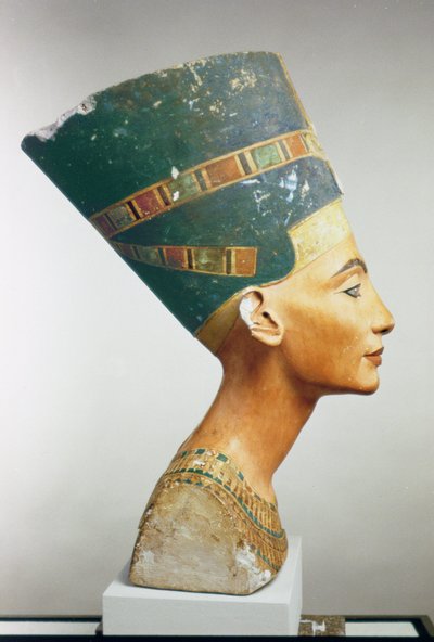 Bust of Queen Nefertiti, Side View, from the Studio of Thutmose at Tell el-Amarna by Egyptian 18th Dynasty
