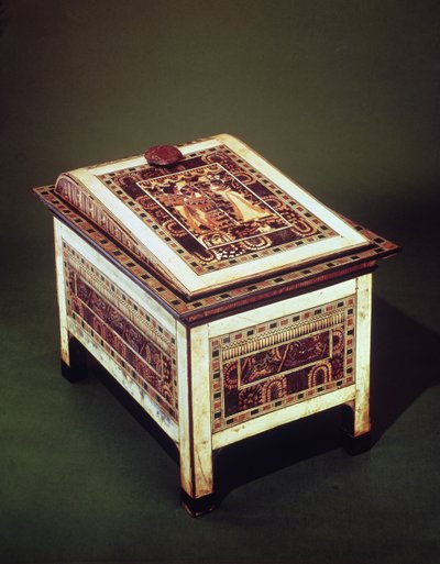 Coffer, from the Tomb of Tutankhamun by Egyptian 18th Dynasty