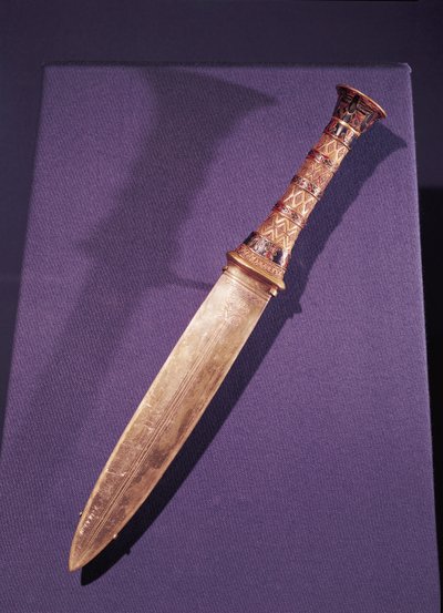 Dagger, from the Tomb of Tutankhamun, New Kingdom by Egyptian 18th Dynasty