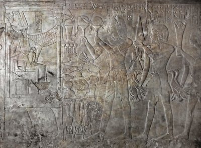 Egyptian Antiquity: Relief of the Tomb of Kha em Het by Egyptian 18th Dynasty
