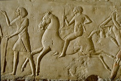 Relief with Warrior on Horseback by Egyptian 18th Dynasty