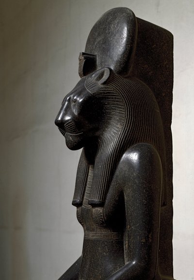 The Lioness Deity Sekhmet Crowned with the Solar Disk by Egyptian 18th Dynasty