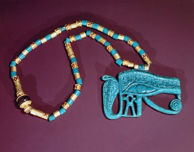 Eye of Ra pectoral, from the Tomb of Tutankhamun, New Kingdom by Egyptian 18th Dynasty