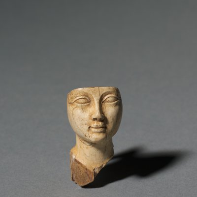 Face from a Cosmetic Spoon by Egyptian 18th Dynasty