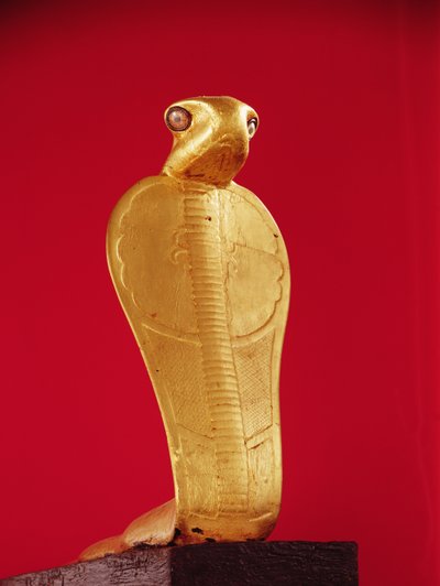 Figure of the cobra Netjer-Ankh, from the Tomb of Tutankhamun by Egyptian 18th Dynasty