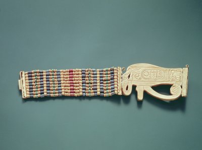 Flexible bead bracelet, from the Tomb of Tutankhamun, New Kingdom by Egyptian 18th Dynasty