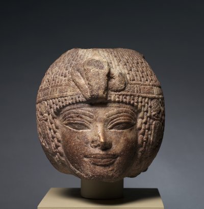 Head of Amenhotep III Wearing the Round Wig by Egyptian 18th Dynasty