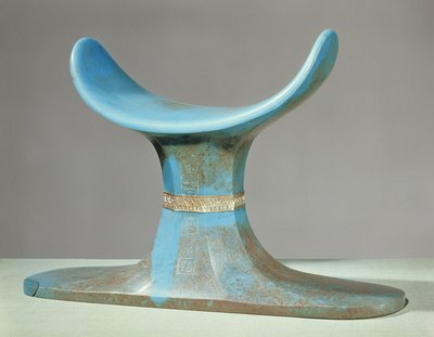Headrest, from the tomb of Tutankhamun by Egyptian 18th Dynasty