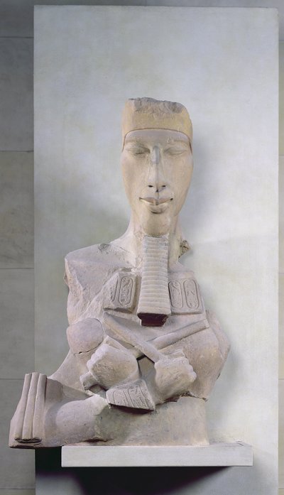 Osirid Pillar of Amenophis IV (Akhenaten) from Karnak, Amarna Period, New Kingdom by Egyptian 18th Dynasty