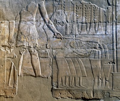Priest who supervises work of women by Egyptian 18th Dynasty