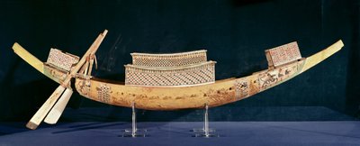 Reduced model of a boat from the Tomb of Tutankhamun, New Kingdom, c.1347-37 BC by Egyptian 18th Dynasty