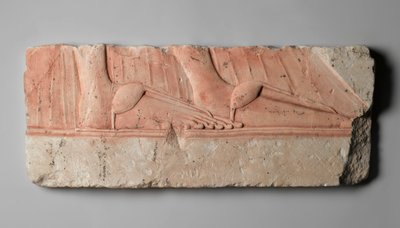 Relief Depicting the Sandaled Feet of Royal Women, from Tell el-Amarna, New Kingdom, c.1353-1332 BC by Egyptian 18th Dynasty