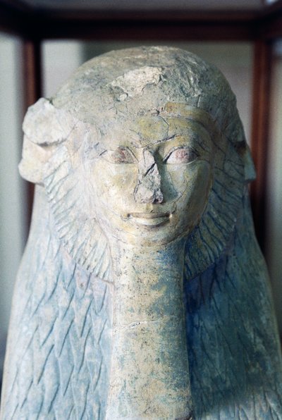 Sphinx of Queen Hatshepsut, from Deir el-Bahari, Egyptian Civilization, New Kingdom, Dynasty XVIII by Egyptian 18th Dynasty