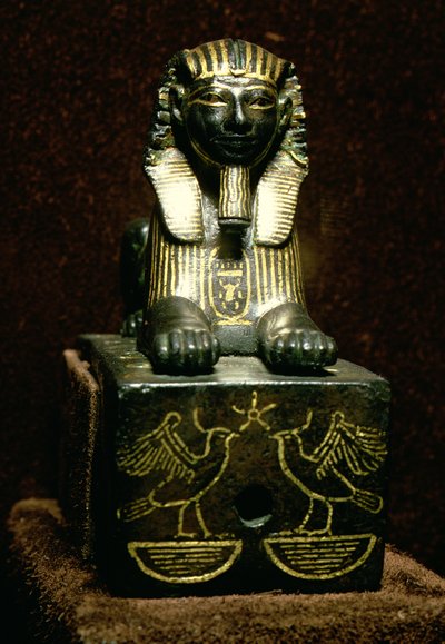Statuette of a Sphinx of King Tuthmosis III by Egyptian 18th Dynasty