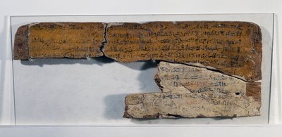 Tablet of apprentice scribe, bearing text from Satire of crafts by Egyptian 18th Dynasty