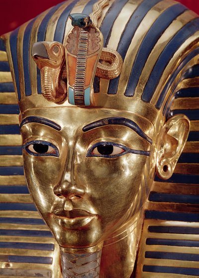 The Gold Mask, from the Treasure of Tutankhamun by Egyptian 18th Dynasty