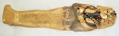 The innermost coffin of the king, from the Tomb of Tutankhamun by Egyptian 18th Dynasty