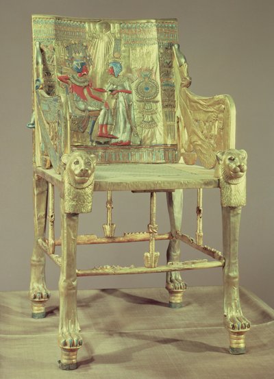 The throne of Tutankhamun by Egyptian 18th Dynasty