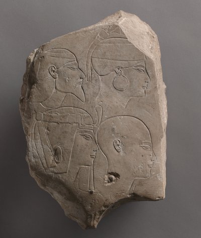 Trial Piece Worked on Both Sides by Egyptian 18th Dynasty