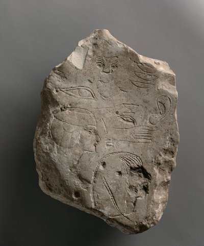 Trial Piece Worked on Both Sides, c.1391-1353 BC by Egyptian 18th Dynasty