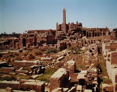 View of the Temple of Amun by Egyptian 18th Dynasty