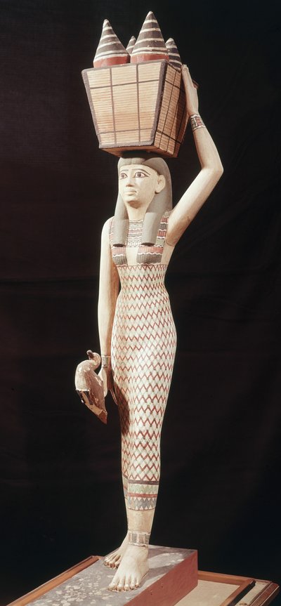 Woman carrying offerings by Egyptian 18th Dynasty