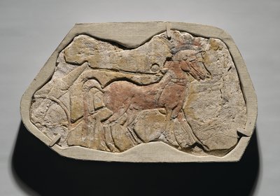 A Span of Two Horses Pulling a Chariot, from Tell el-Amarna, New Kingdom, c.1353-1336 BC by Egyptian 19th Dynasty