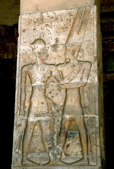 Low Relief on Column of the Temple of Sethi I by Egyptian 19th Dynasty