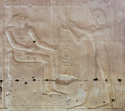 Bas-relief, Temple of Seti I, Abydos, Egypt by Egyptian 19th Dynasty