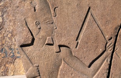 Block with reliefs and inscriptions of Rameses II by Egyptian 19th Dynasty